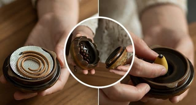 禅 香炉 古風 細工 工芸品   置物 民芸職人手作り