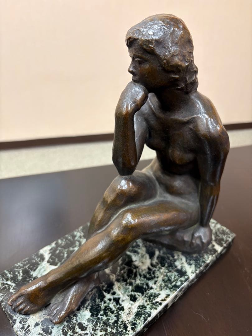 山本稚彦　ブロンズ像　「裸婦像」