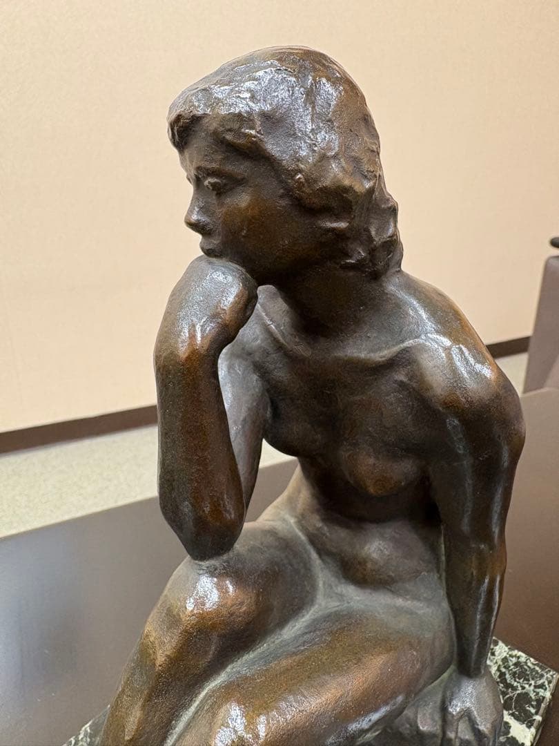 山本稚彦　ブロンズ像　「裸婦像」