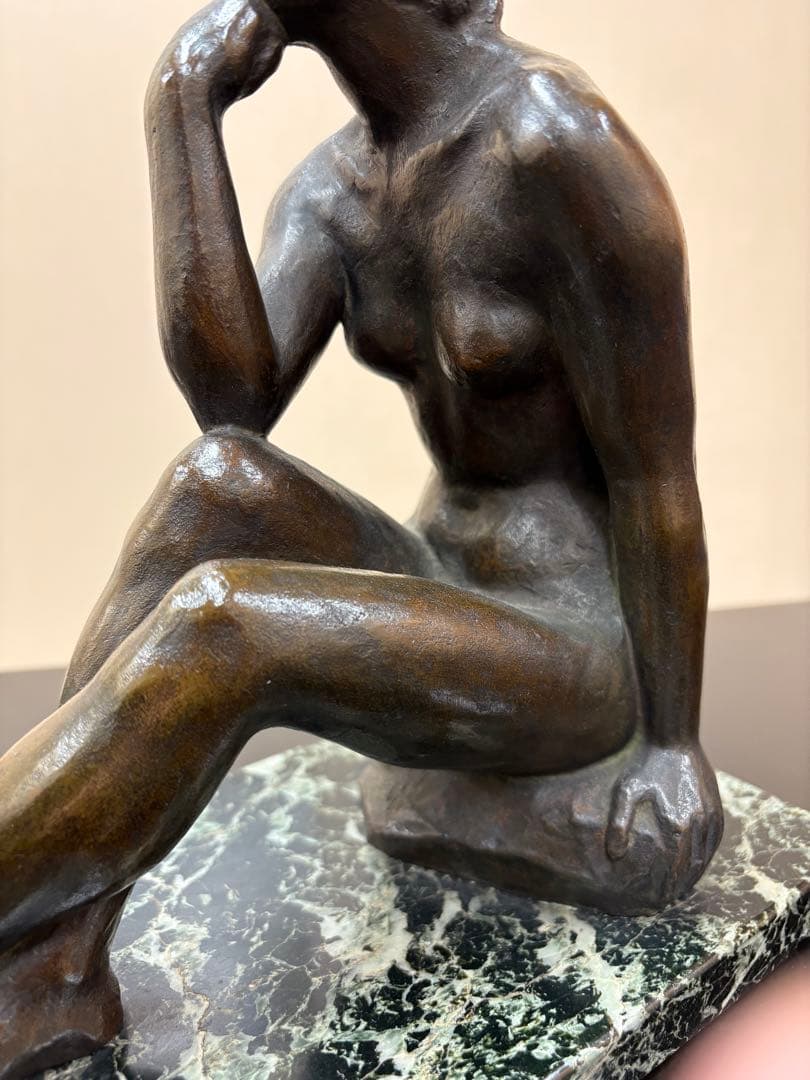 山本稚彦　ブロンズ像　「裸婦像」