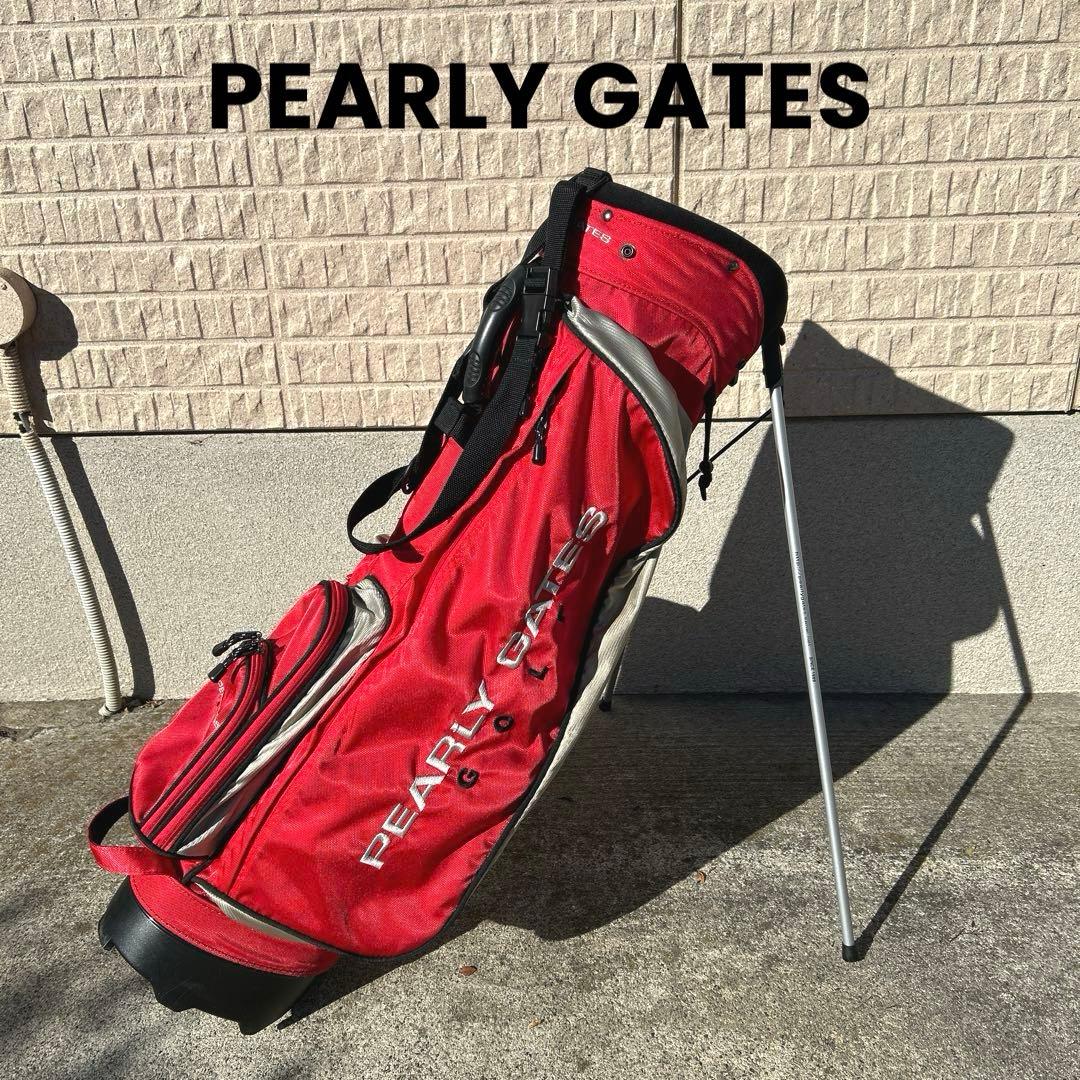 パーリーゲイツ スタンド式 ゴルフバッグ キャディバッグ 赤 レッド ゴルフ