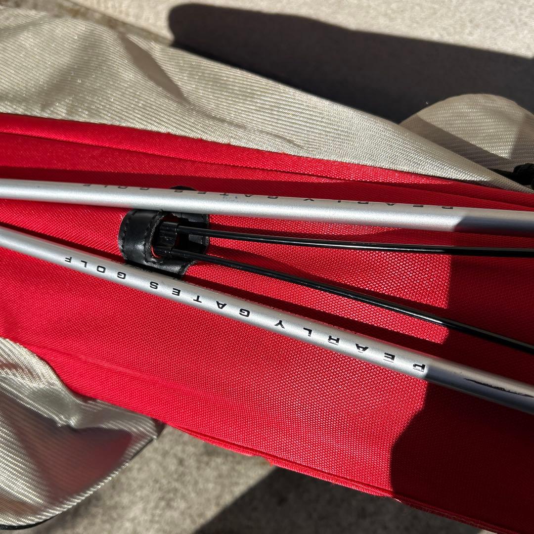 パーリーゲイツ スタンド式 ゴルフバッグ キャディバッグ 赤 レッド ゴルフ