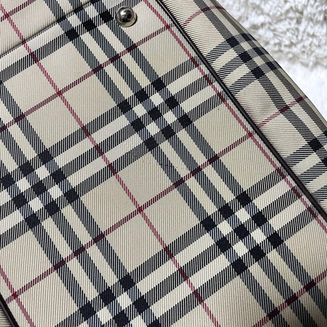 【良品】Burberry バーバリー　ミニボストン　トートバッグ　ノバチェック