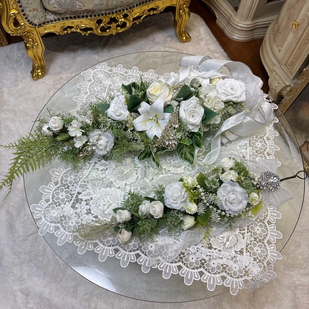 壁掛け スワッグ フラワーアレンジメント フロアマット2枚