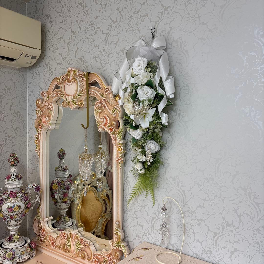 壁掛け スワッグ フラワーアレンジメント フロアマット2枚