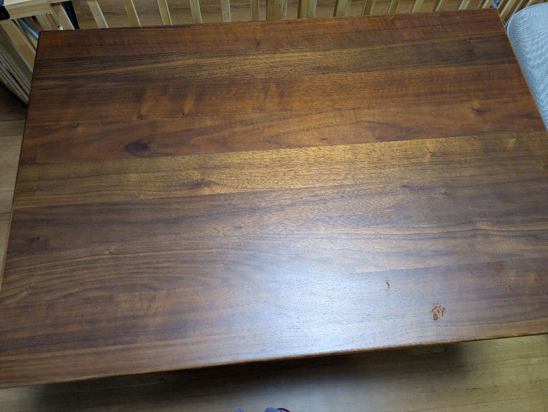 センターテーブル　高め　ウォールナット無垢材　おしゃれ　ダイニングテーブル　北欧