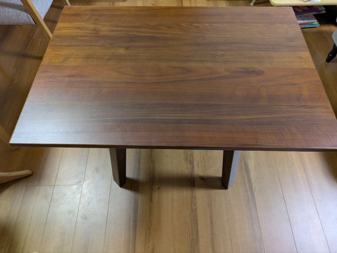 センターテーブル　高め　ウォールナット無垢材　おしゃれ　ダイニングテーブル　北欧