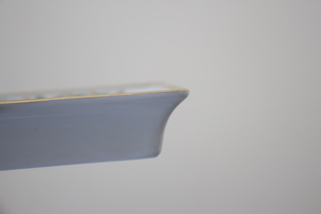 ロールセリニャック　リモージュ　エンパイヤコレクション　金彩葉柄　小皿　スクエア