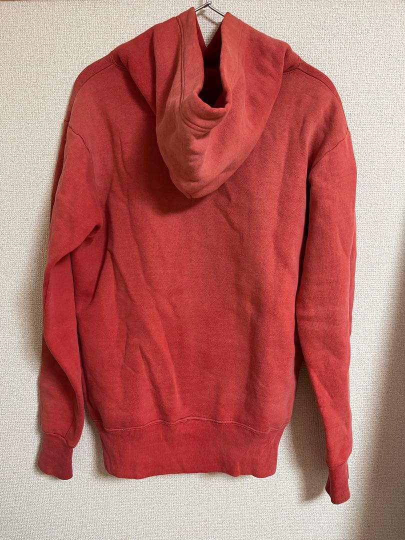 vintage 赤 フェード　フード付きパーカー