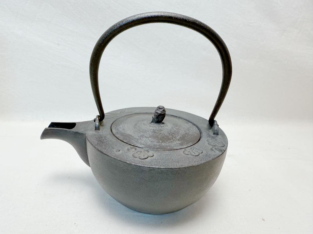 ほぼ未使用 煎茶道具 野々田 白泥 凉炉 煎茶用電茶器 菊地政光造 梅竹紋 銚子