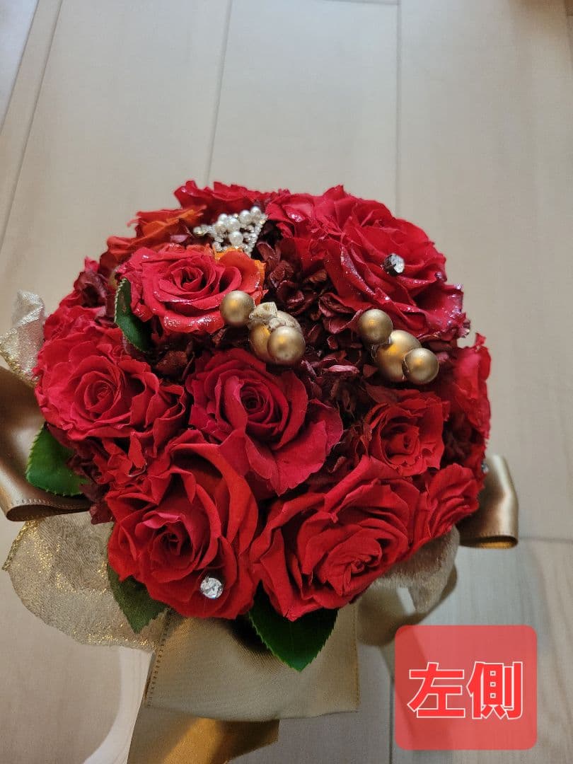 ブーケ＆ブートニア　美女と野獣 ミッキー ディズニー バラ プリザーブドフラワー