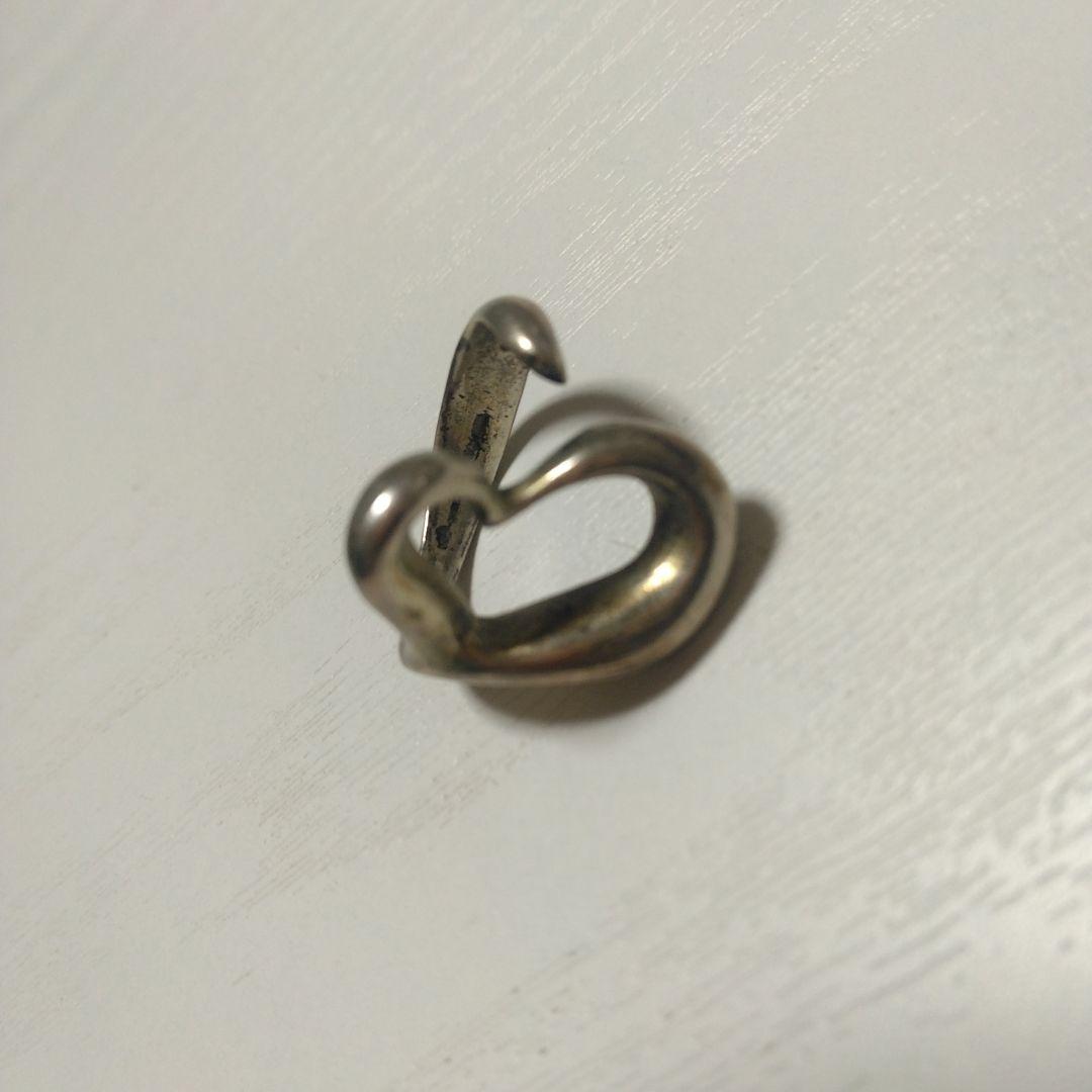 シルバー ハート型リング フリーサイズ
