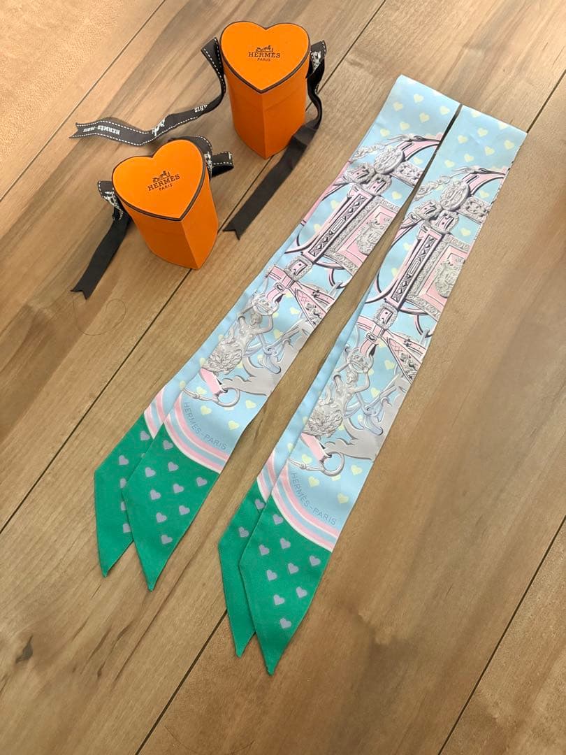 HERMESエルメス限定ツイリー２本セットブリッド・ドゥ・ガラ・ラヴバーキン