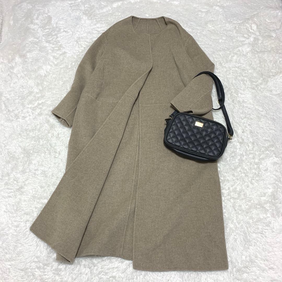 極美品✨ミューズドゥーズィーエムクラス リバーロングノーカラーコート