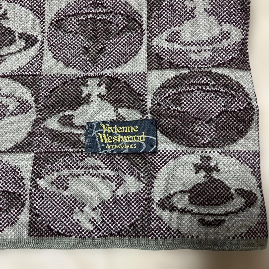 レア✨ヴィヴィアンウエストウッド　オーブ　総柄　チェック　マフラー