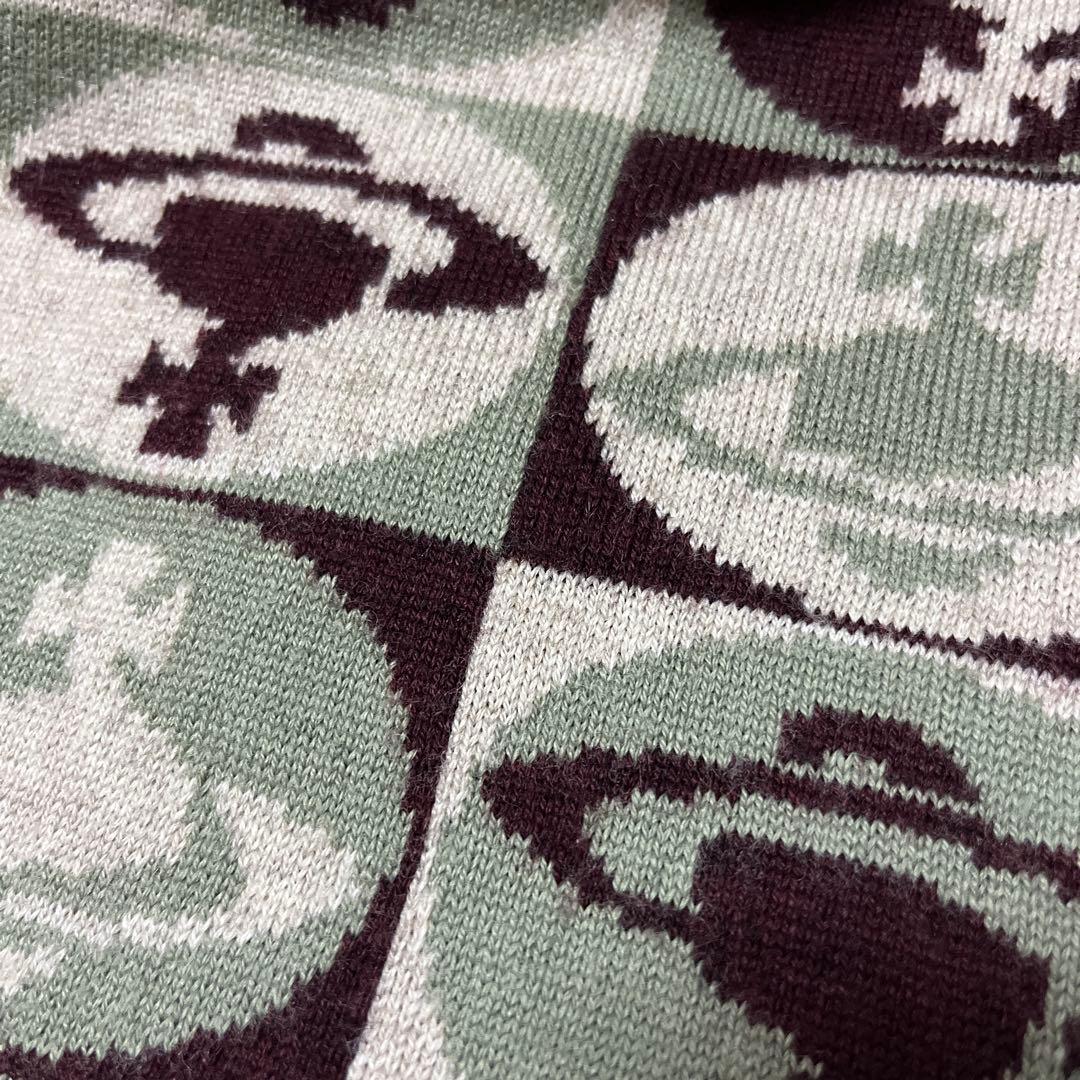 レア✨ヴィヴィアンウエストウッド　オーブ　総柄　チェック　マフラー