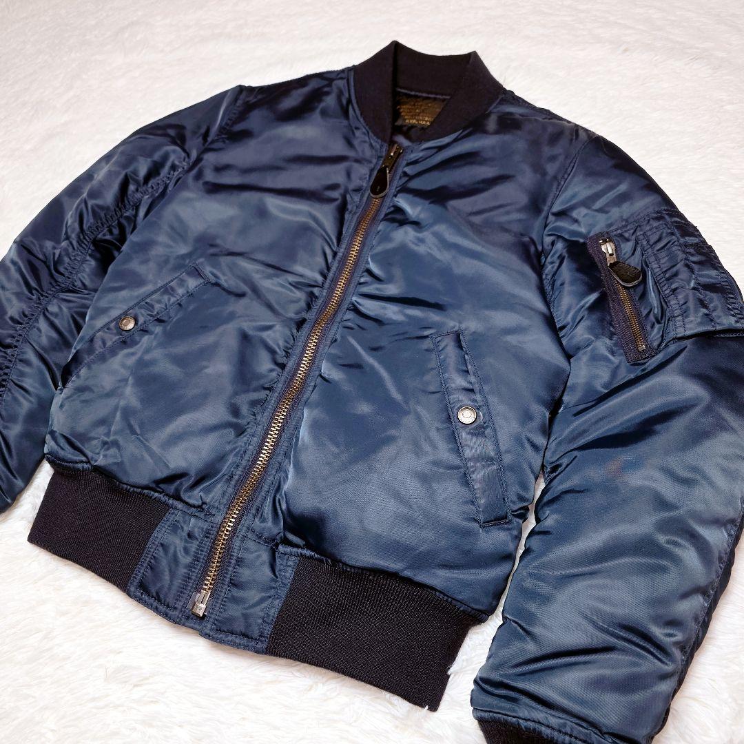 schott MA-1 ジャケット ネイビー 紺 復刻 M ショット