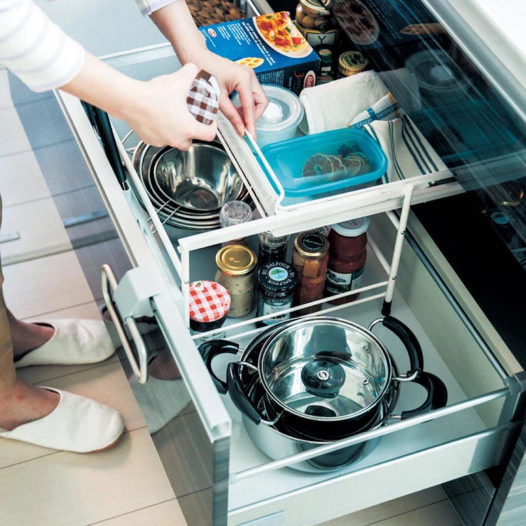 新品未使用 BELLEMAISON ベルメゾン キッチン引き出し用スライドラック