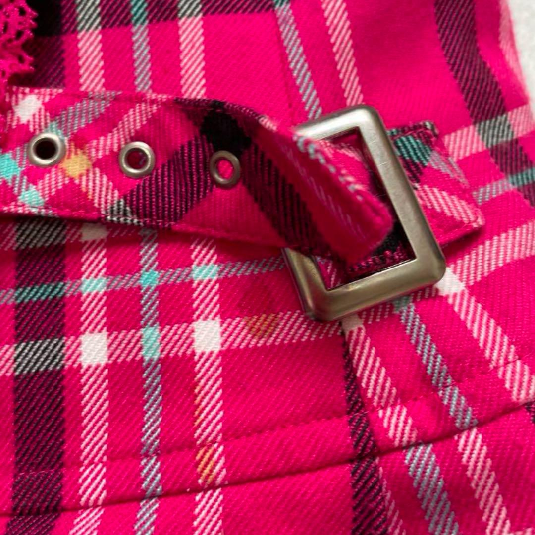 メゾピアノ　チェックワンピース 00s バレエコア 当時物 平成レトロ