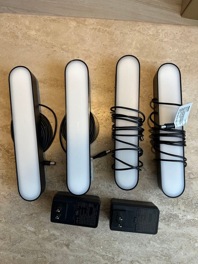 Philips Hue Light bar 4本+アダプター2個セット