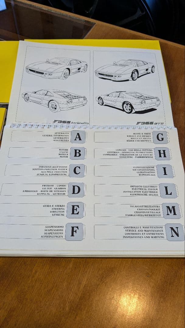 Ferrari F355 オーナーズマニュアル 3冊セット