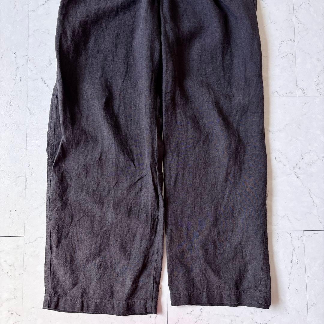 美品 ネストローブ 日本製 リネン ノースリーブ オールインワン ツナギ グレー