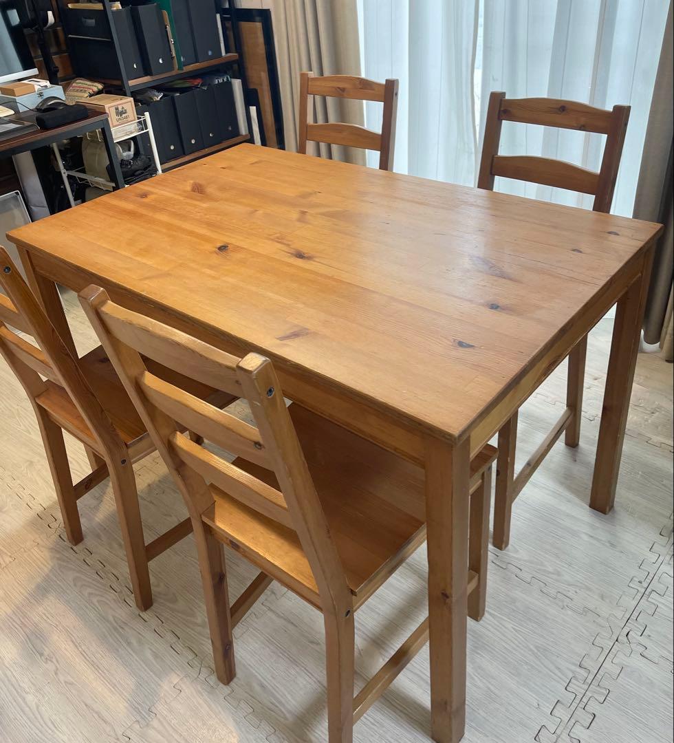 引取り限定　IKEA ヨックモック　テーブル&チェア　セット