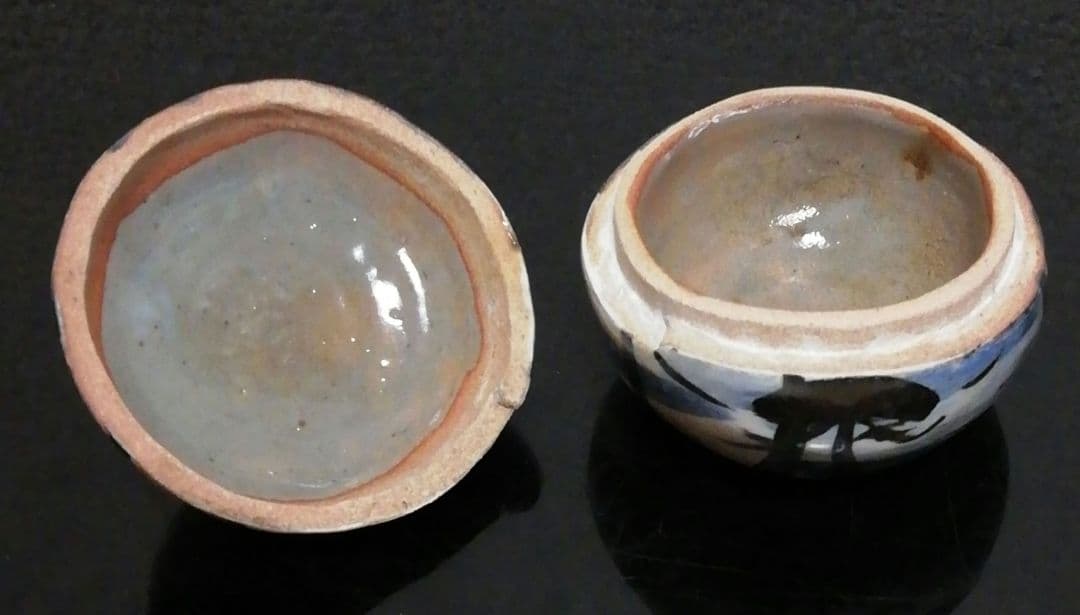 白井半七作　京焼　松　香合　共箱　茶道具