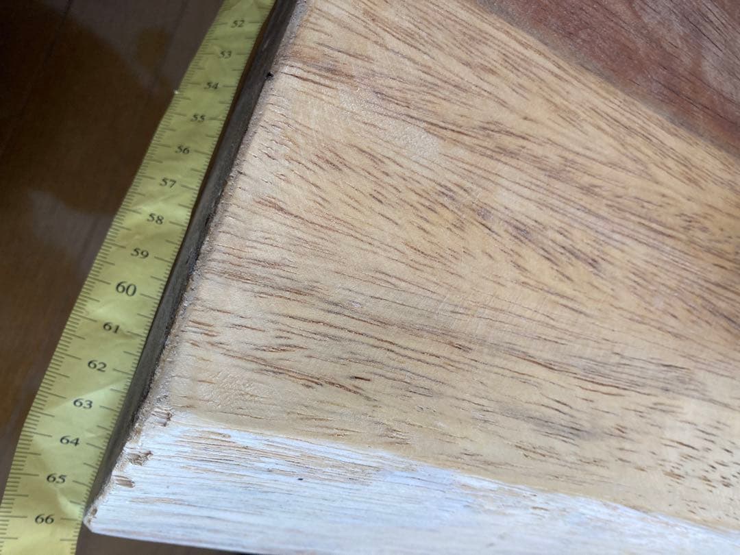 送料込○太いラインが美しいモンキーポッド貴重な一枚板テーブル天板