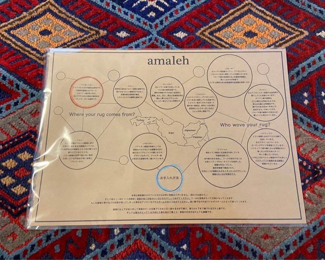 アマレー Amaleh アフガニスタン ヴィンテージ トライバルラグ