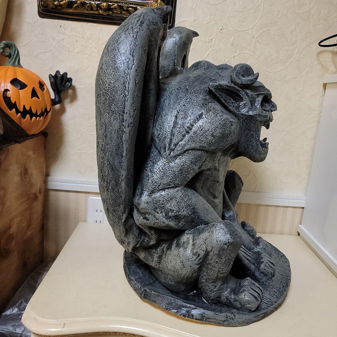 メキシコ製　ガーゴイル像　 高さ56cm　天然ゴム系製品　置物　イベント用等