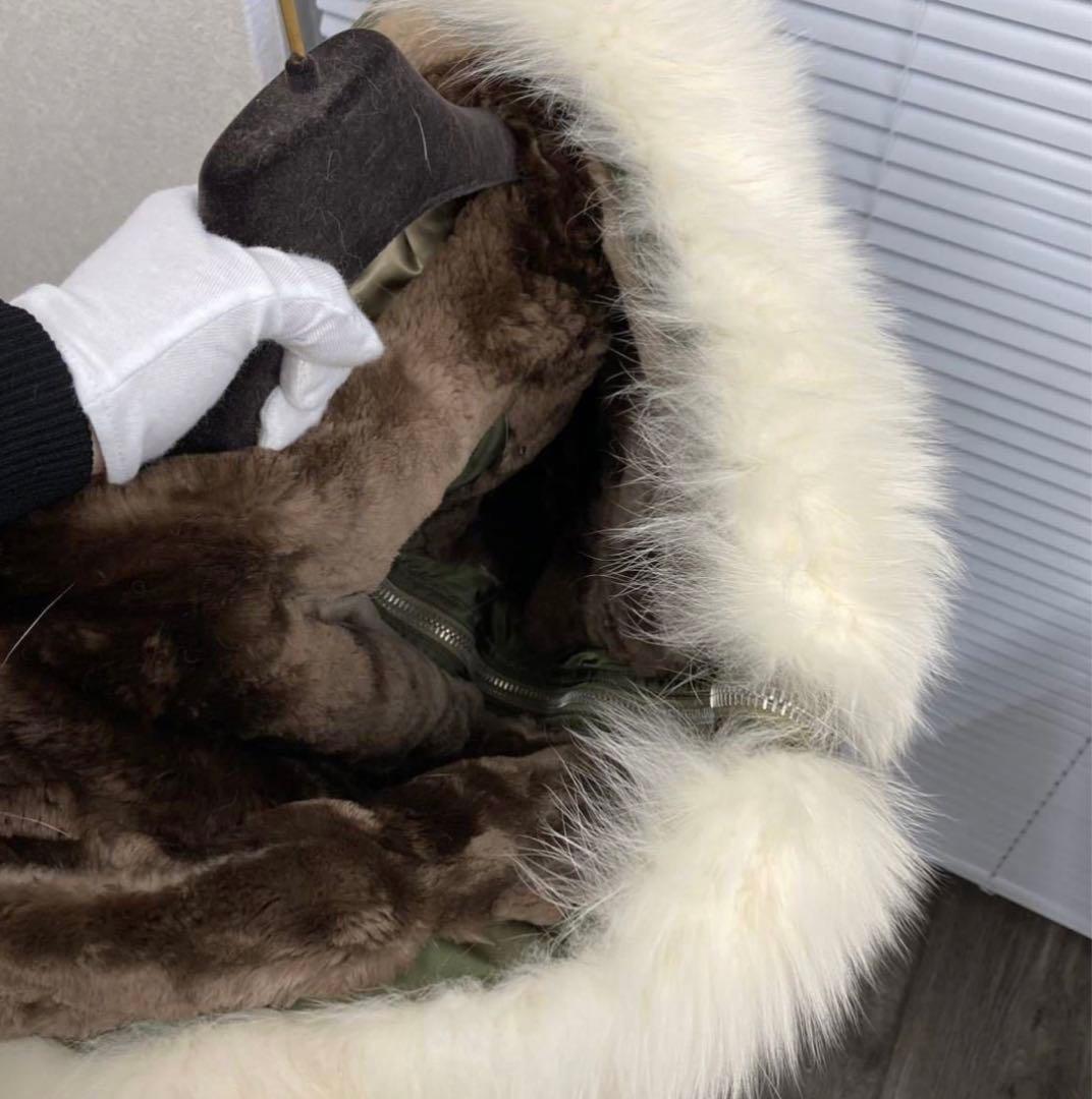 ルイヴィトンLOUIS VUITTONビーバーフォックス毛皮 N-2Bミリタリー