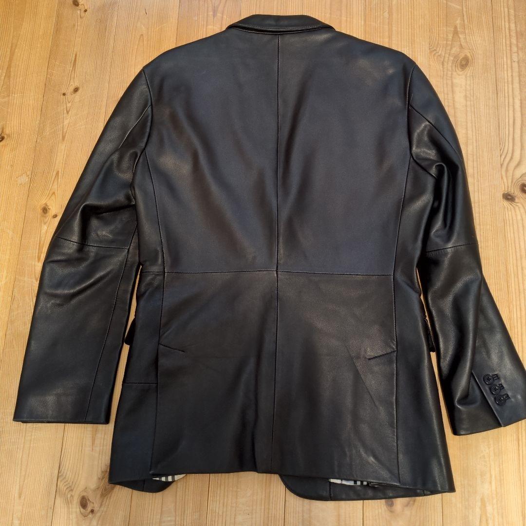 ★週末限定値下げ★バーバリー　ブラックレーベル　黒 レザージャケット M　変色有
