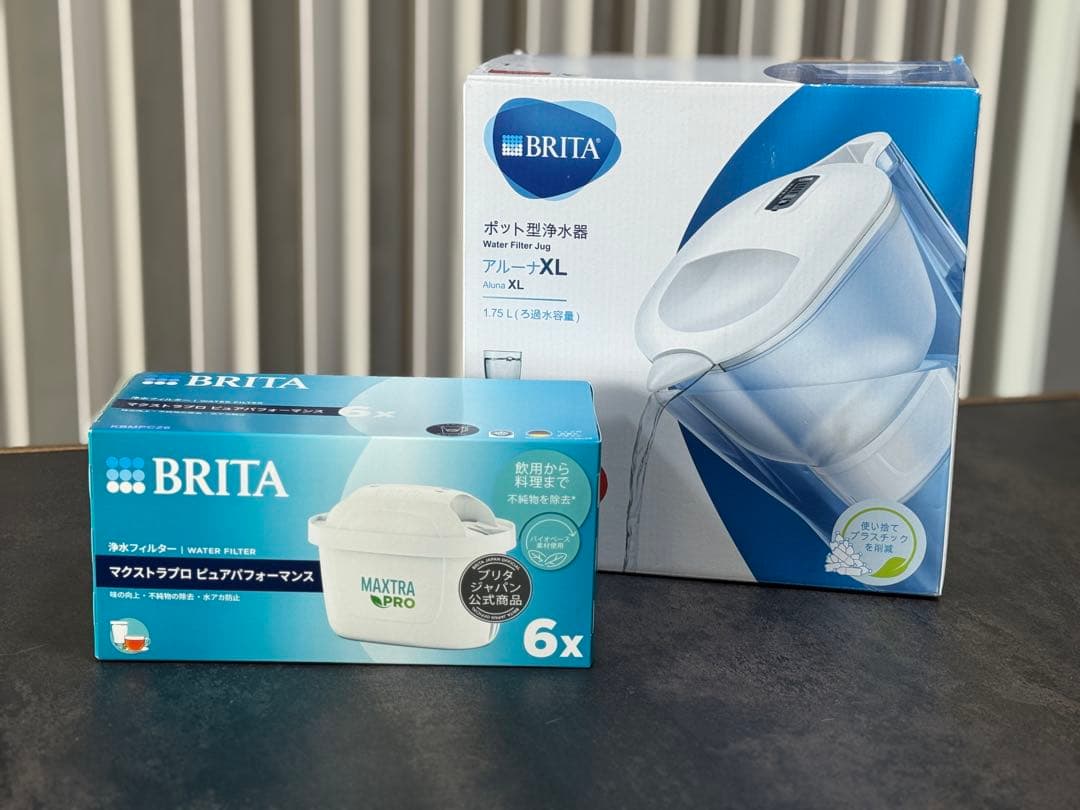 ブリタ 浄水器 アルーナXL & マクストラプロ フィルター ６個
