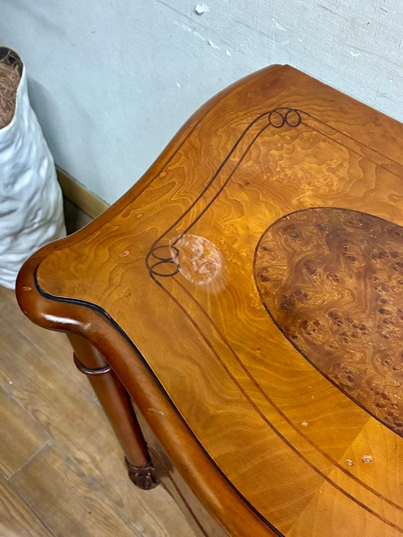 管453☆イタリア製☆アンティーク☆象嵌細工☆3段チェスト