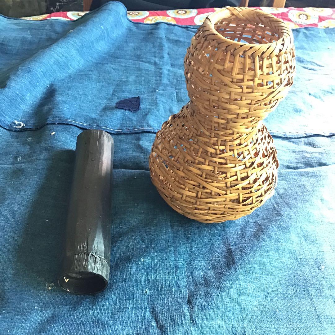 茶道具　花　竹籠　昭竹斎