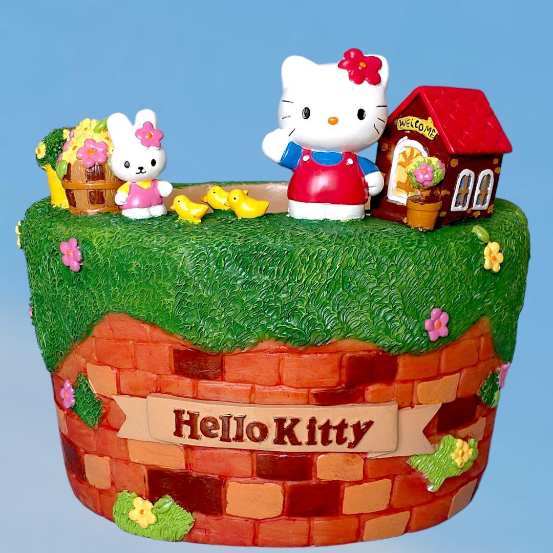 ♡激レア♡　ハローキティ・キャシー　陶器フラワーポット　プランター　ジオラマ