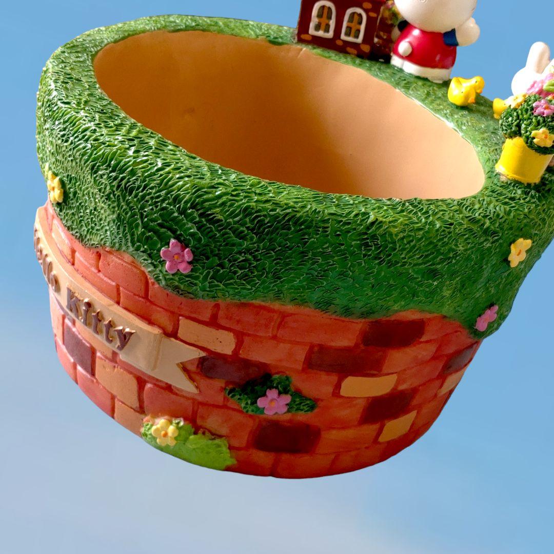 ♡激レア♡　ハローキティ・キャシー　陶器フラワーポット　プランター　ジオラマ