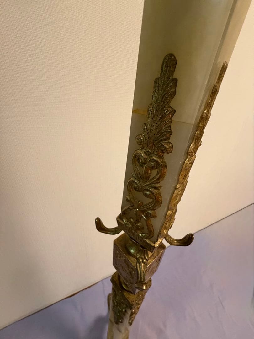 真鍮　大理石　コートハンガーラック　イタリア製　ヨーロピアン装飾