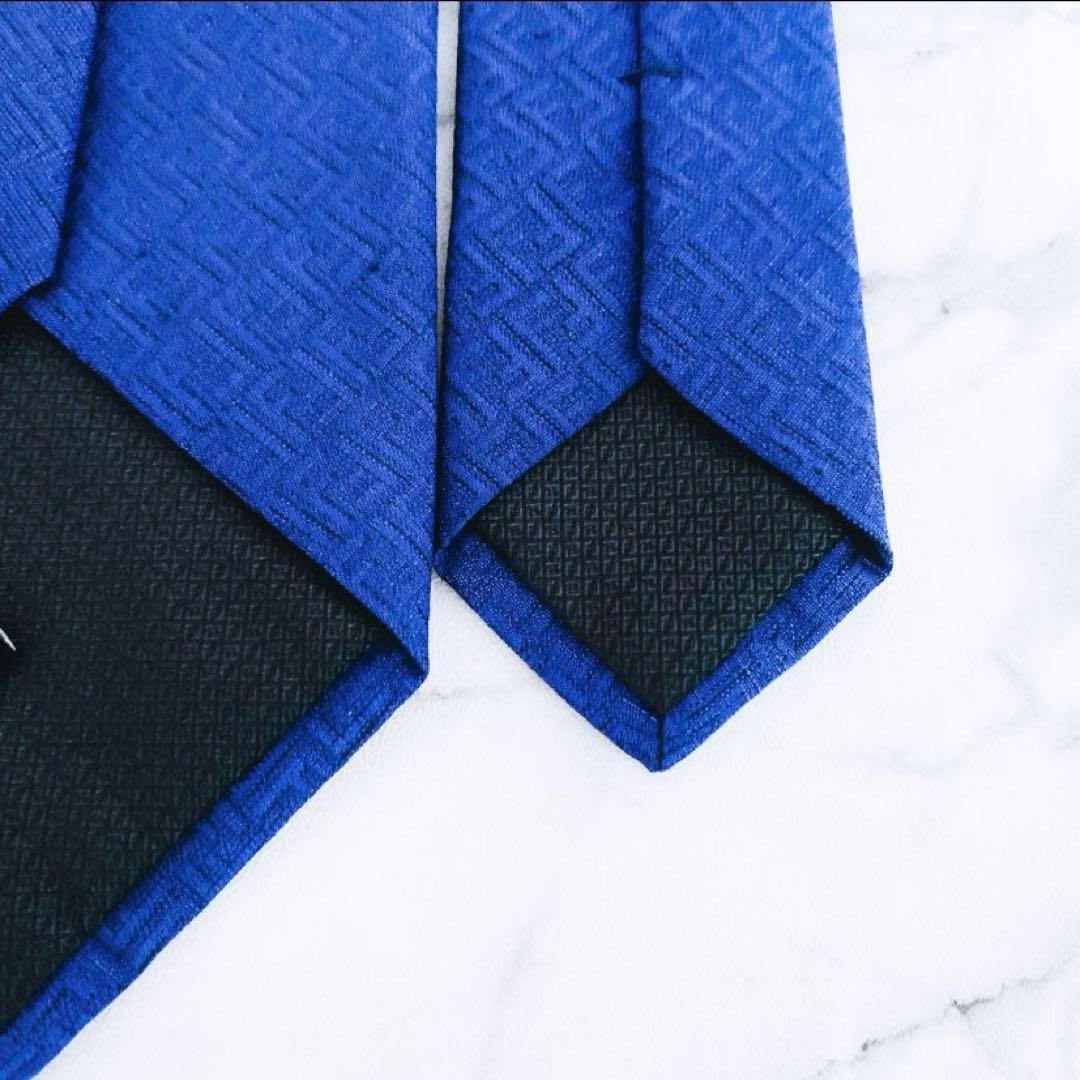 ✨未使用タグ付き✨フェンディ　ズッカ柄　ズッキーニ　マリンブルー　ネクタイ