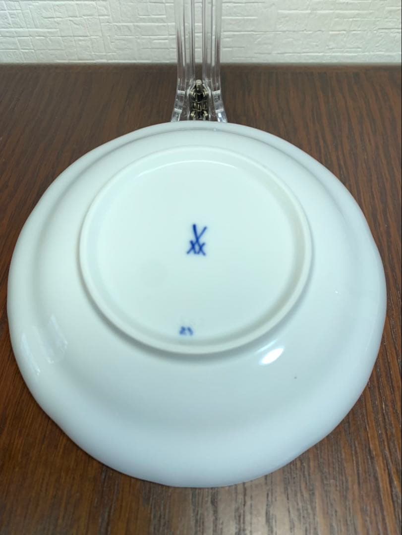 【Meissen】ブルーオニオン 14cm プレート 双剣マークあり美品