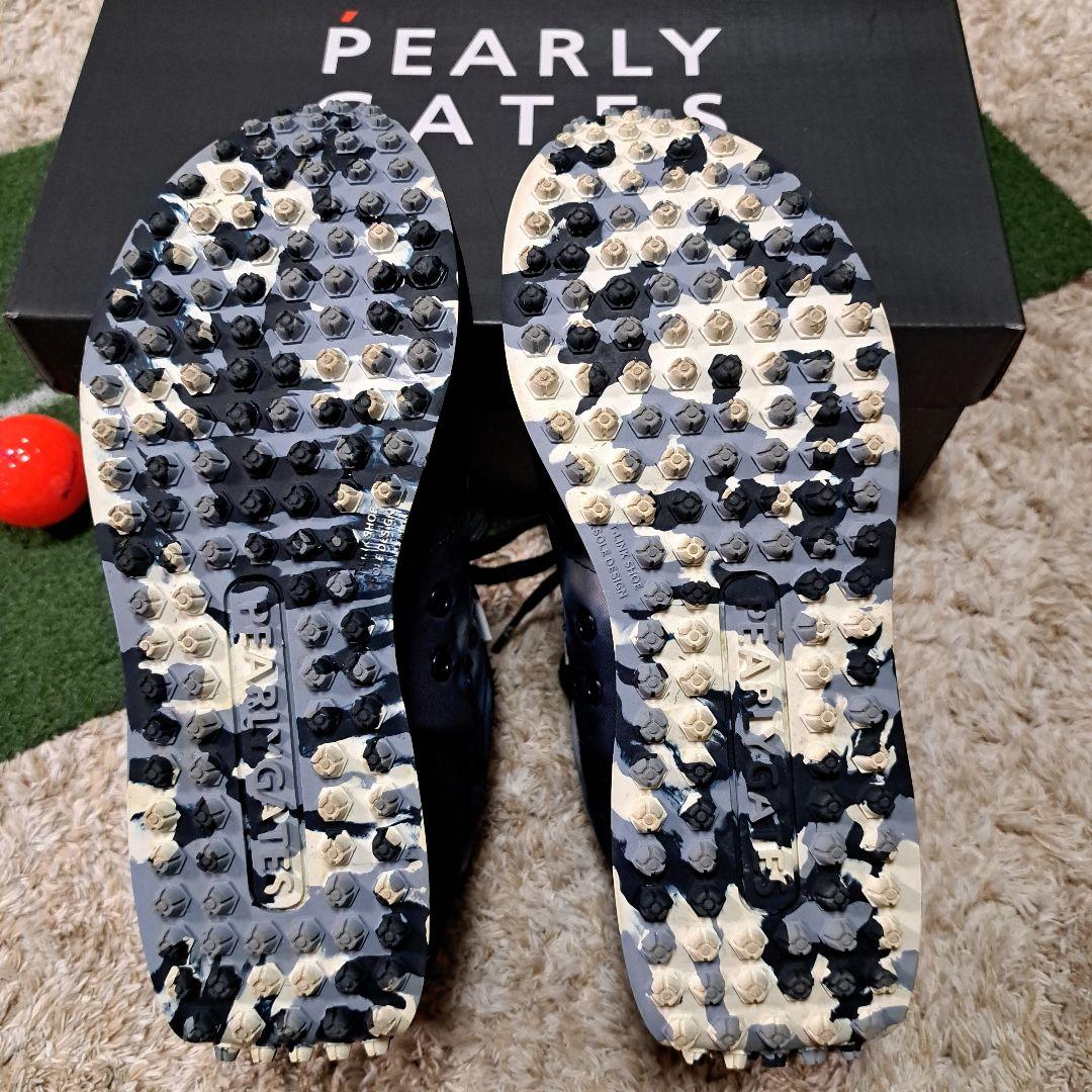 【PEARLY GATES】 ゴルフシューズ ネイビー23.5cm 中敷き未使用