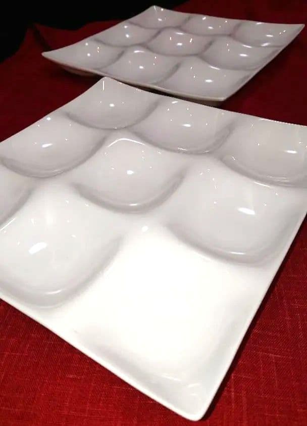 ♥ビュッフェプレート９品皿⬛ホワイトグッドデザイン賞受賞 ２大皿 ♥パーティー用