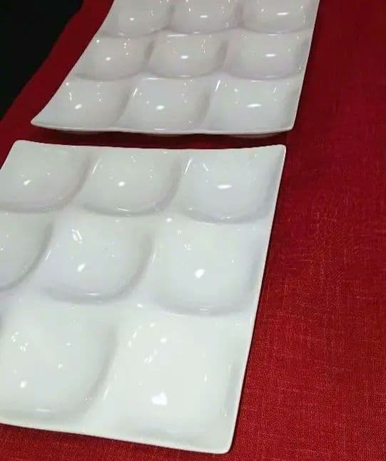 ♥ビュッフェプレート９品皿⬛ホワイトグッドデザイン賞受賞 ２大皿 ♥パーティー用