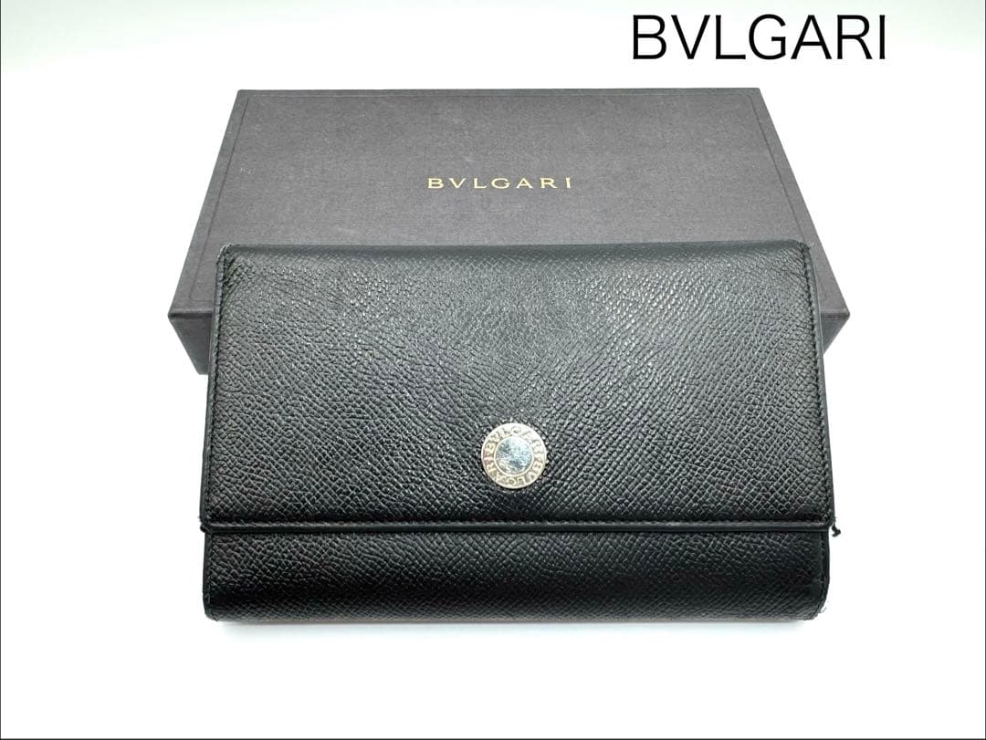 【美品】 BVLGARI ブルガリ 長財布 財布 ブラック