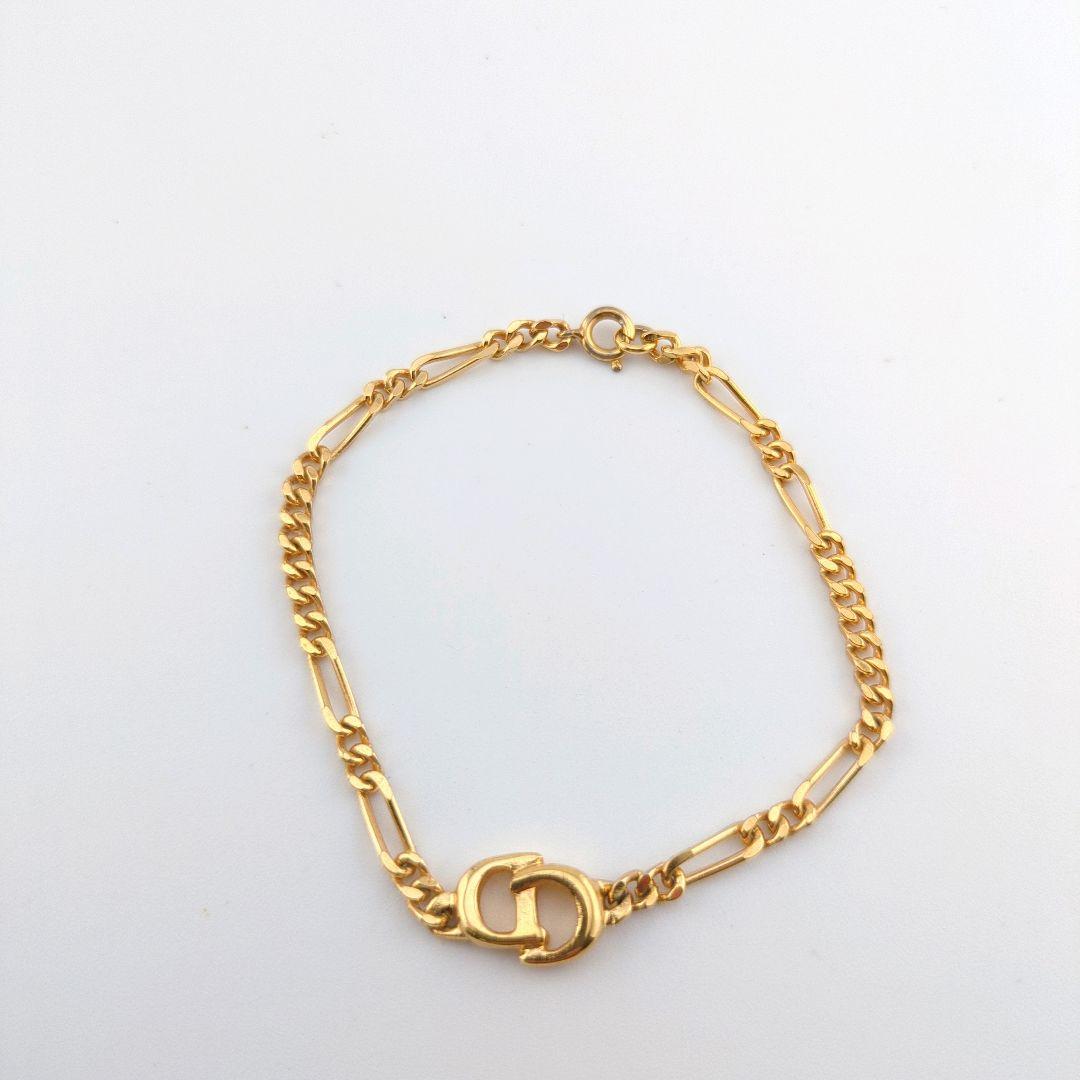 Christian Dior ディオールCDロゴ チェーンブレスレットゴールド
