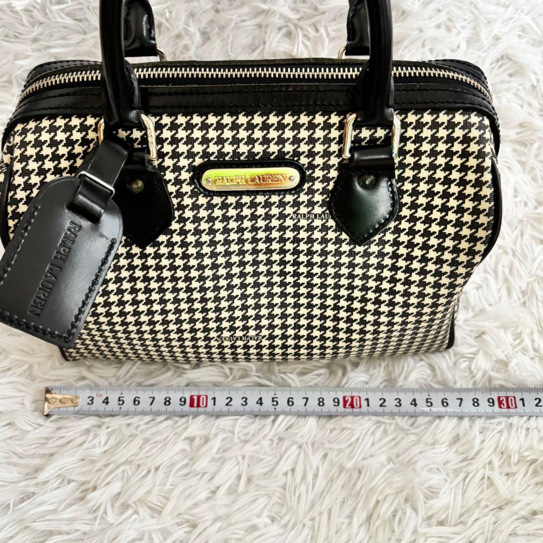 RALPH LAUREN ラルフローレン ミニボストンバッグ PVC 千鳥格子柄