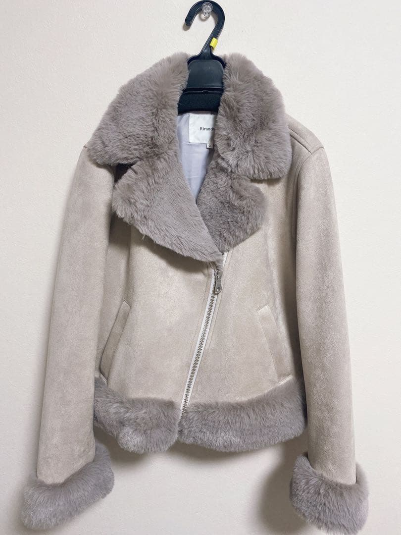Rirandture フェイクファーライダースジャケット