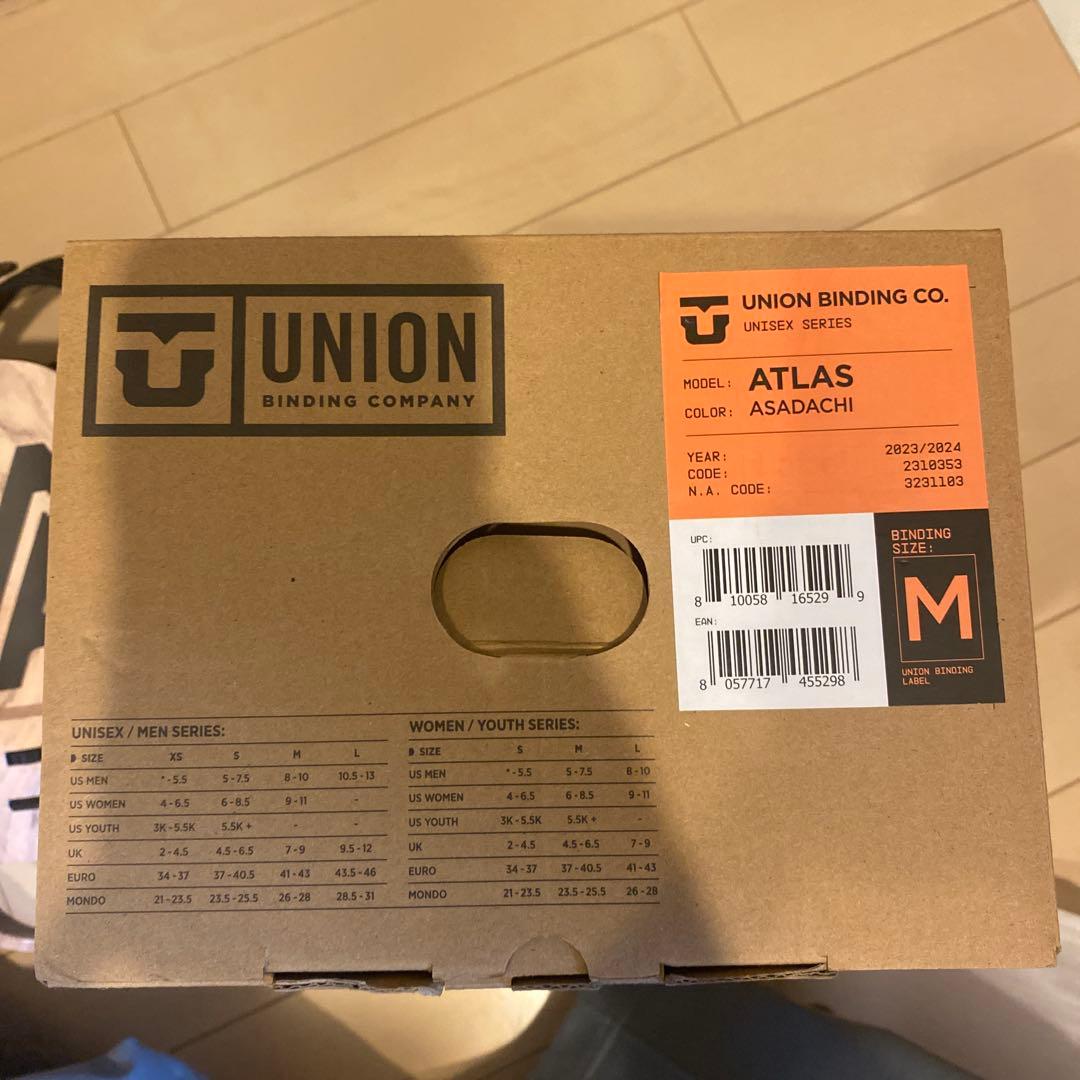 UNION Atlas23/24 サイズM ビンディング ウッド調