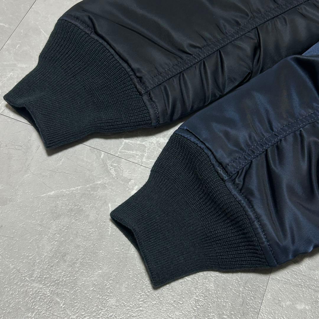 ☆新品級☆【ALPHA】MA-1 フライトジャケット ネイビー 赤タグ付き L